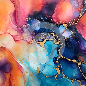 Abstract alcohol ink backgroundÃÂ generated by AI